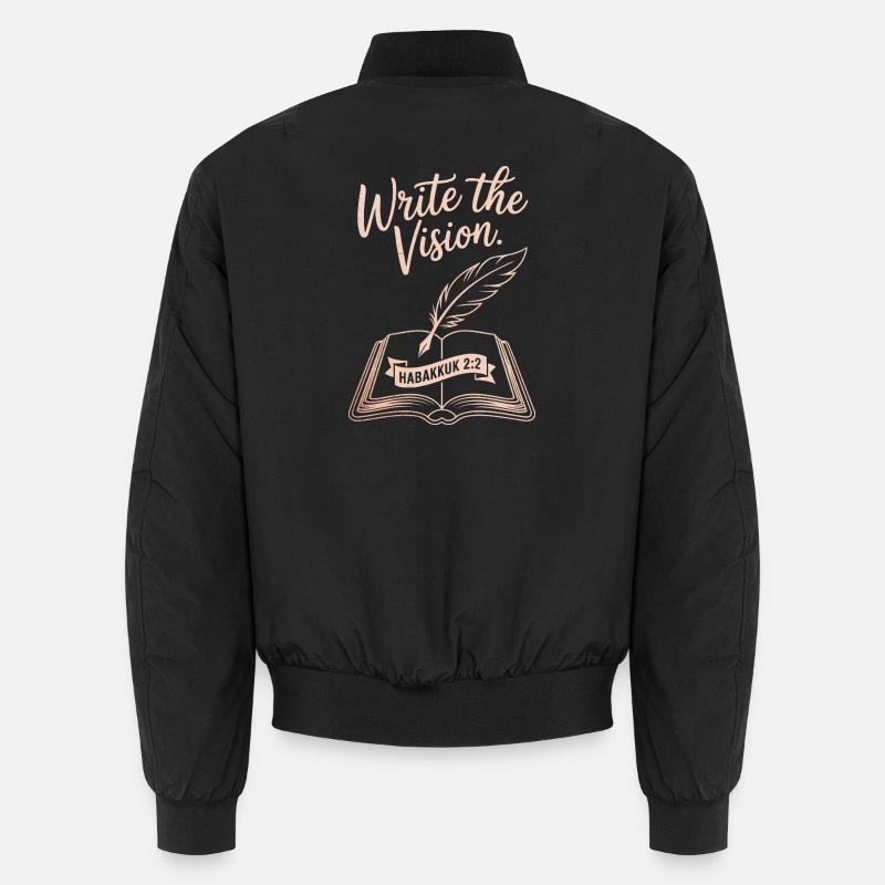 Write the Vision Habakkuk Tee - Unisex Bomber Jacket - black