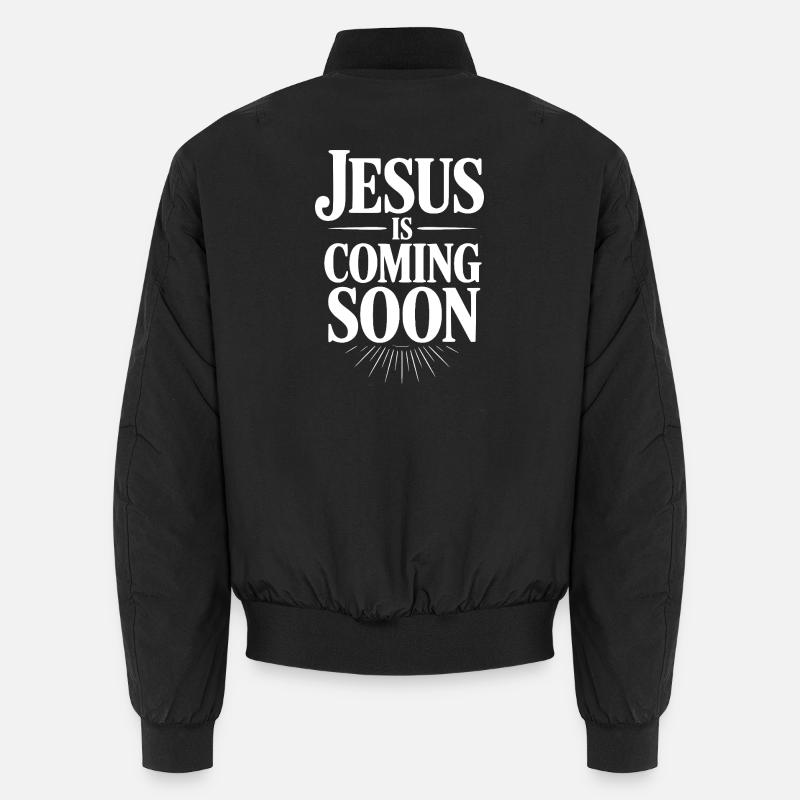 Jésus arrive bientôt - Bomber unisexe - noir