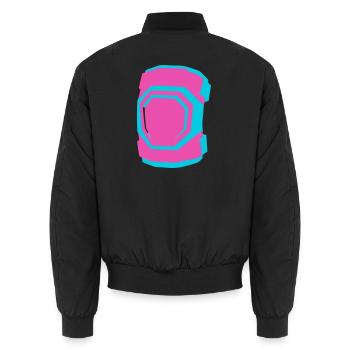 Knieschoner Rollschuhfahren Roller Derby Skaten - Unisex Bomberjacke - Schwarz - Hinten - AI Model Male 185 light (185cm)