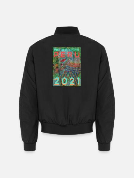 Peru Beadwork Kunstfestival 2021 - Unisex Bomberjacke - Schwarz