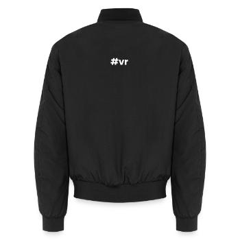 VR - Unisex Bomberjacke - Schwarz - Hinten - AI Model Male 185 light (185cm)