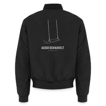 Ausgeschaukelt Kita Ende 2027 Abschied T-Shirt - Unisex Bomberjacke - Schwarz - Hinten - AI Model Male 185 light (185cm)