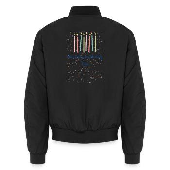 Alles Gute zum Geburtstag Papa - Unisex Bomberjacke - Schwarz - Hinten - AI Model Male 185 light (185cm)