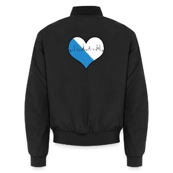 J’adore Zurich Züri Love Heart Suisse Cadeau - Bomber unisexe - noir - Dos - AI Model Male 185 light (185cm)