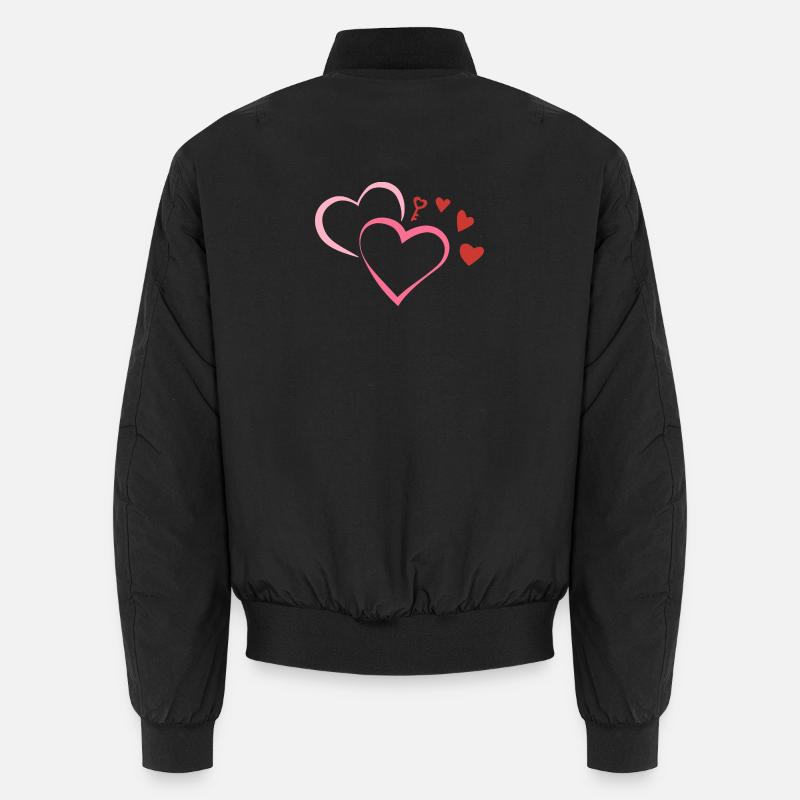 MyCutePicci_Cuori - Bomber unisexe - noir