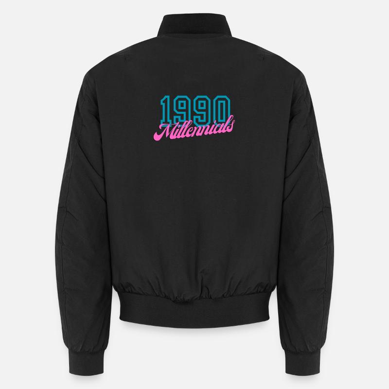Retro 1990 Millennial Digital Style Design Unisex Bomber Jacket