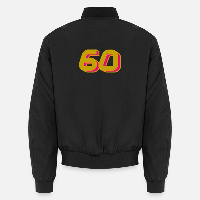 60. 60 YEARS. 60th ANNIVERSARY. 60TH BIRTHDAY. Unisex Bomber Jacket