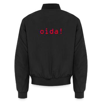 oida! - Unisex Bomberjacke - Schwarz - Hinten - AI Model Male 185 light (185cm)