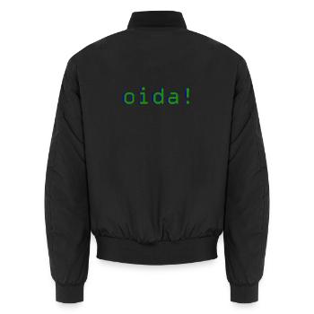 oida! - Unisex Bomberjacke - Schwarz - Hinten - AI Model Male 185 light (185cm)
