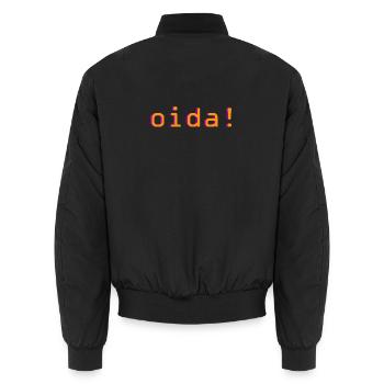 oida! - Unisex Bomberjacke - Schwarz - Hinten - AI Model Male 185 light (185cm)