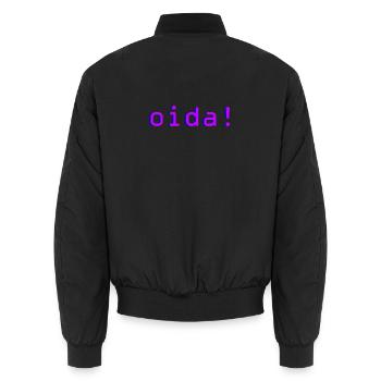 oida! - Unisex Bomberjacke - Schwarz - Hinten - AI Model Male 185 light (185cm)