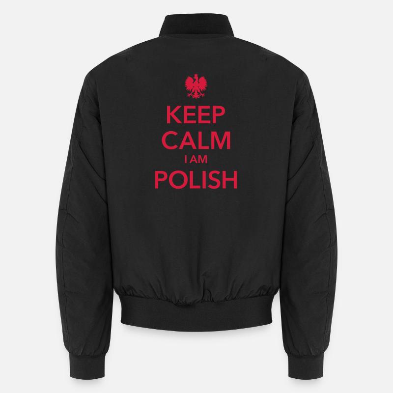 KEEP CALM I am Polish Ich bin Pole Unisex Bomberjacke