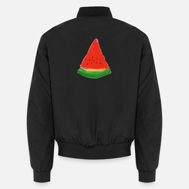 Tranche de pastèque à l’aquarelle - Bomber unisexe - noir