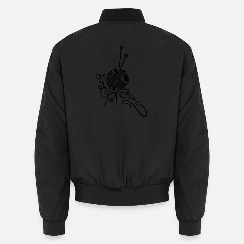 Stricken, Handarbeiten, Stricknadeln Wolle Unisex Bomberjacke