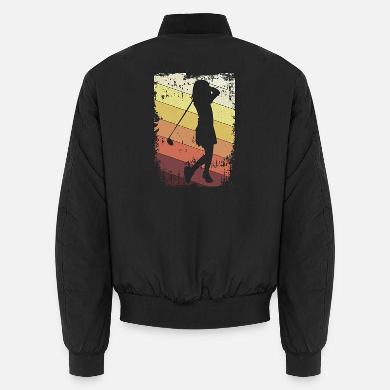 Golf Golfspielerin - Unisex Bomberjacke - Schwarz