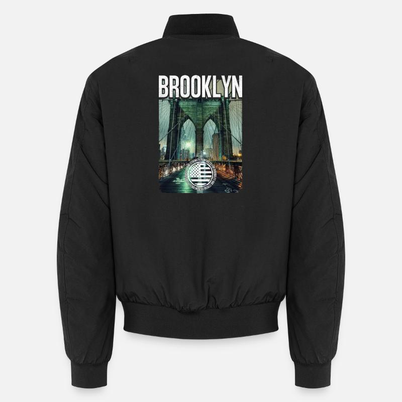 Brooklyn Birdge - Unisex Bomberjacke - Schwarz