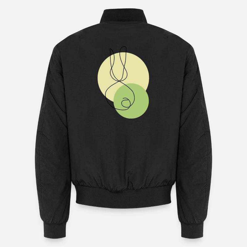 Hase lineart - Unisex Bomberjacke - Schwarz
