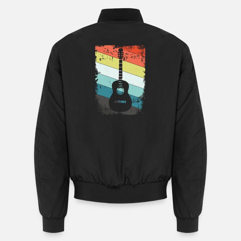 guitar - Unisex Bomber Jacket - black