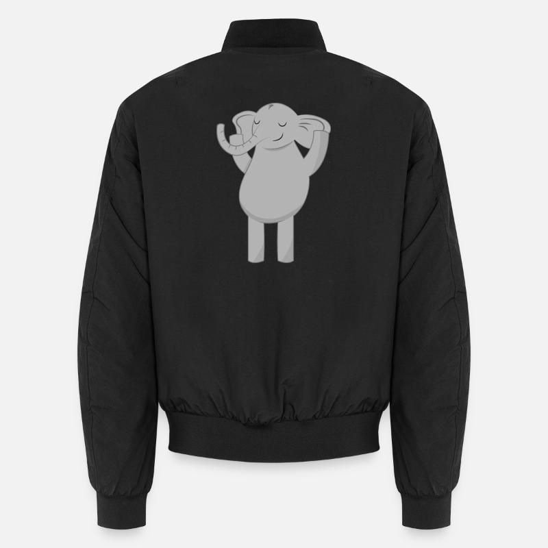Elefant Elefanten - Unisex Bomberjacke - Schwarz