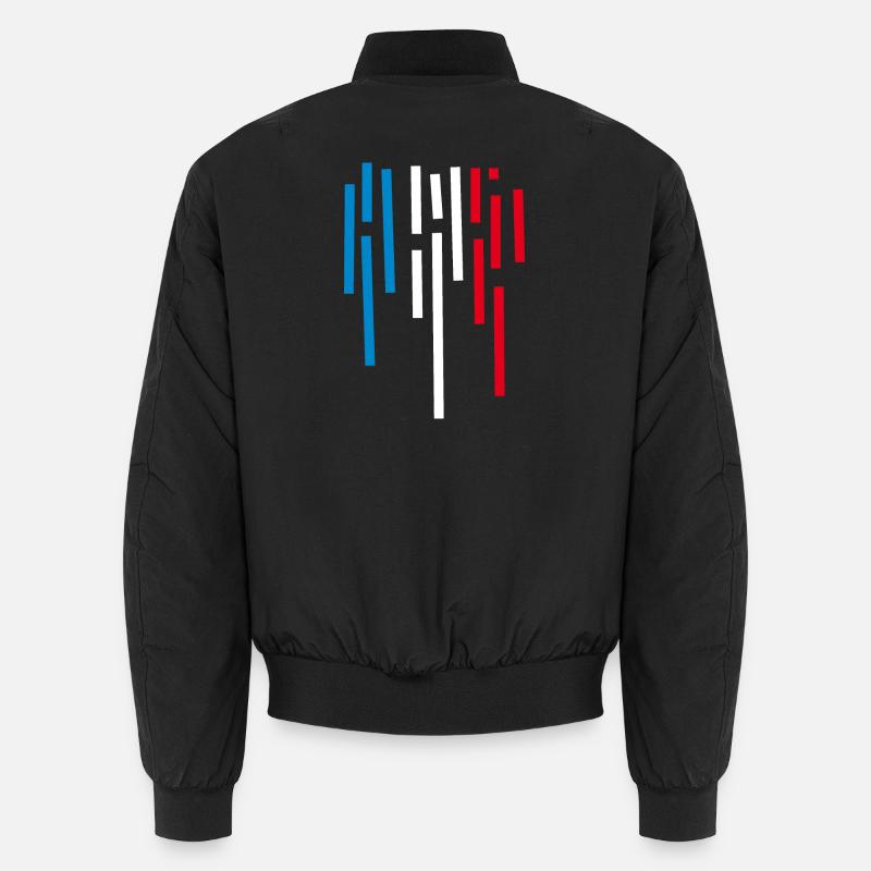Frankreich Flagge - Unisex Bomberjacke - Schwarz