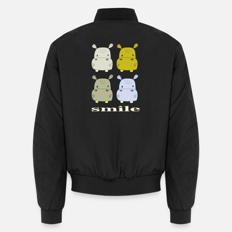 nilpferd smile Unisex Bomberjacke