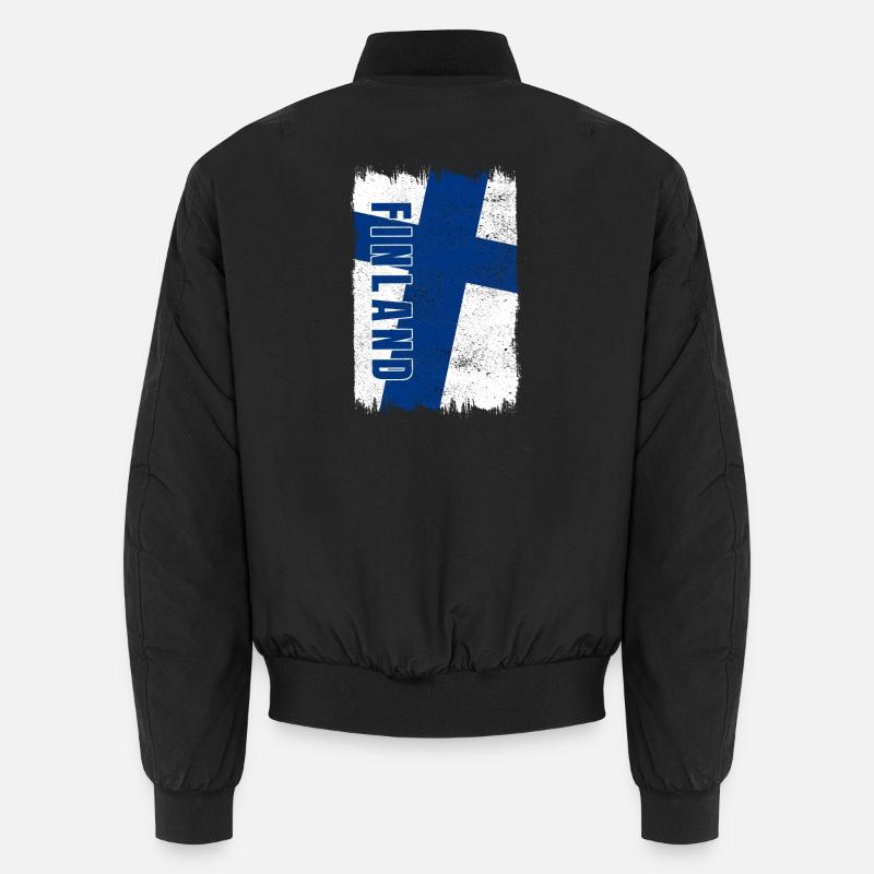 Finland flag - Unisex Bomber Jacket - black