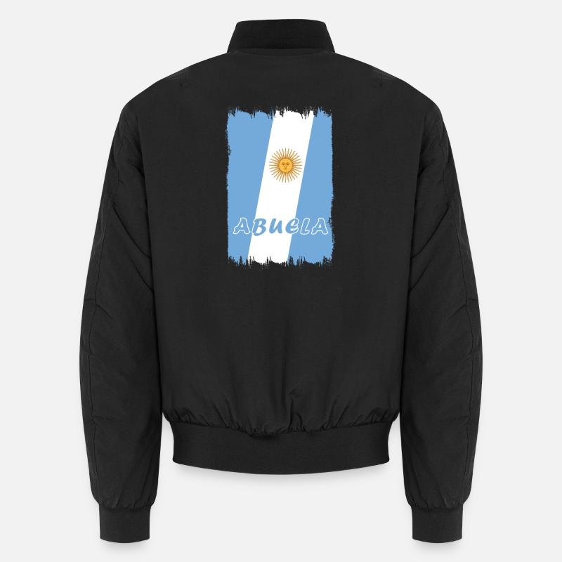 Argentinien Großmutter Design - Unisex Bomberjacke - Schwarz
