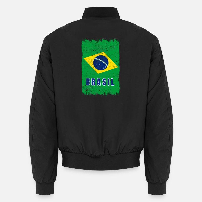 Brasilien Flagge Unisex Bomberjacke