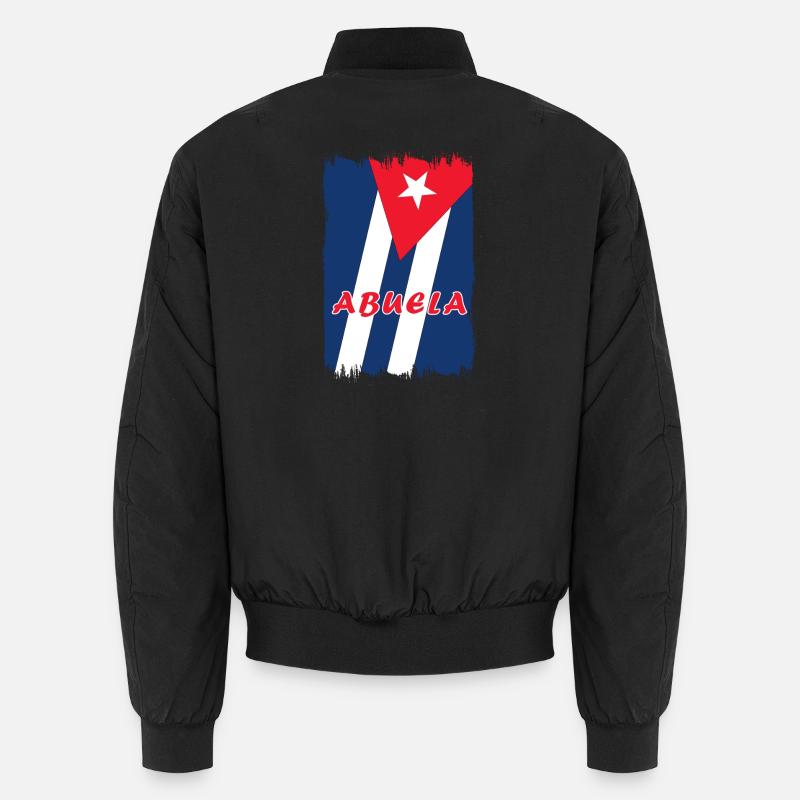 Kuba Großmutter Flaggen Design - Unisex Bomberjacke - Schwarz