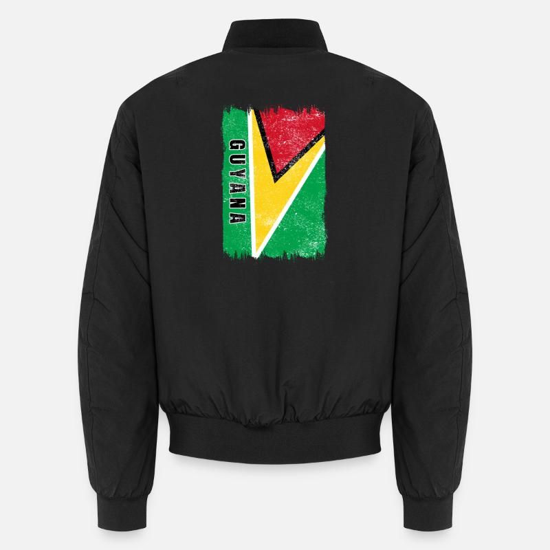 Guyana flag - Unisex Bomber Jacket - black
