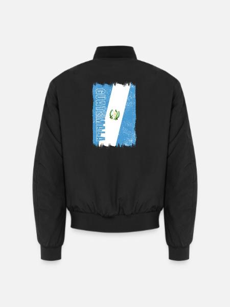 Guatemala Vintage Flagge - Unisex Bomberjacke - Schwarz