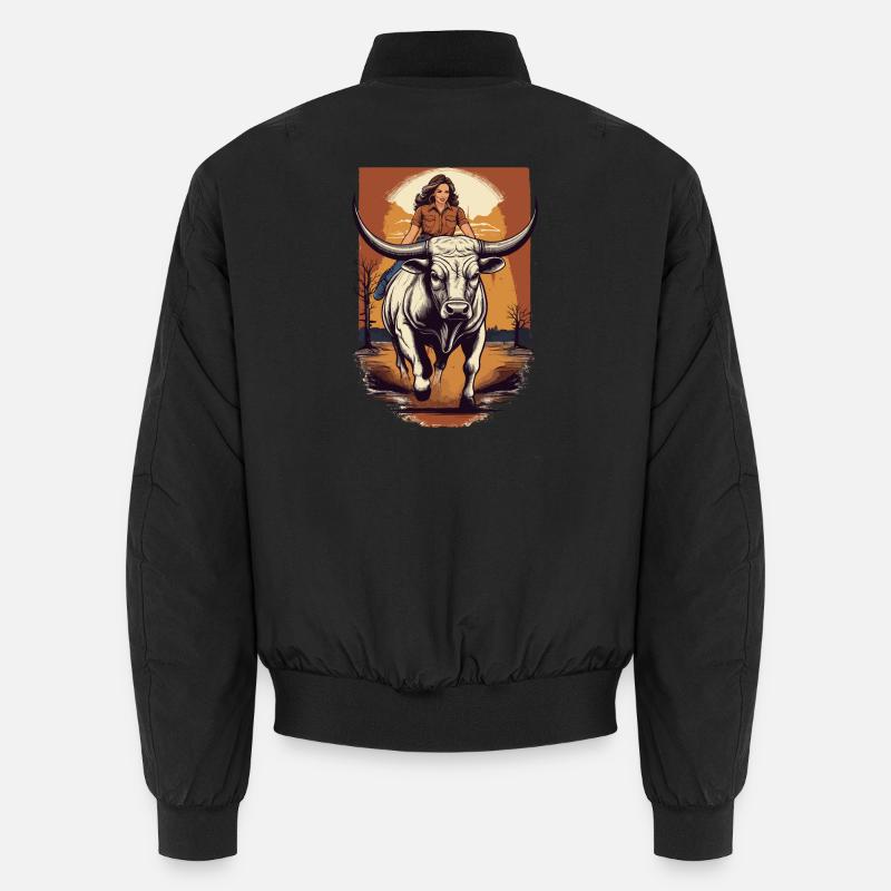 Équitation de taureaux - Bomber unisexe - noir