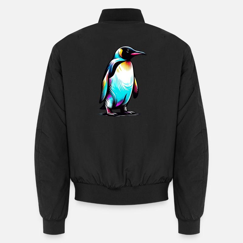 Penguin - Unisex Bomber Jacket - black