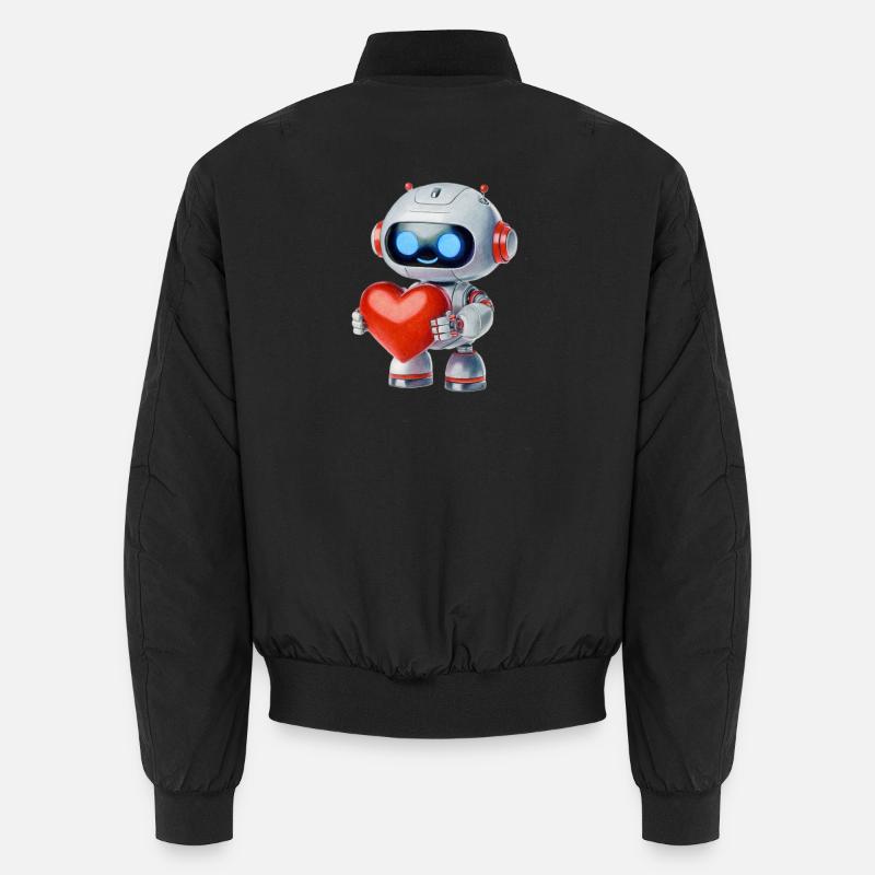 Roboter mit Herz Unisex Bomberjacke