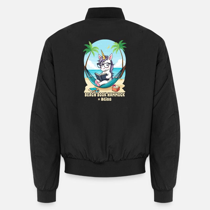 Unicorn with book Unisex Bomber Jacket