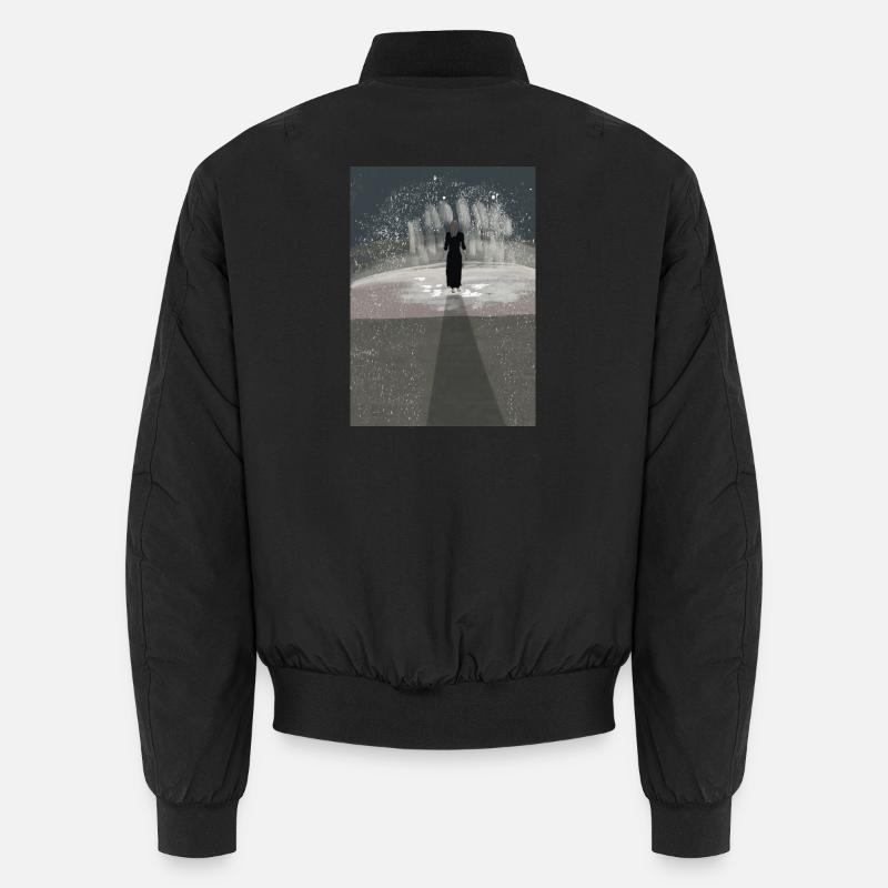 Umarmung des Kosmos: Eine einsame Reise Unisex Bomberjacke