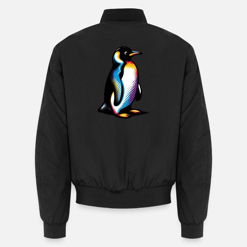 Penguin - Unisex Bomber Jacket - black