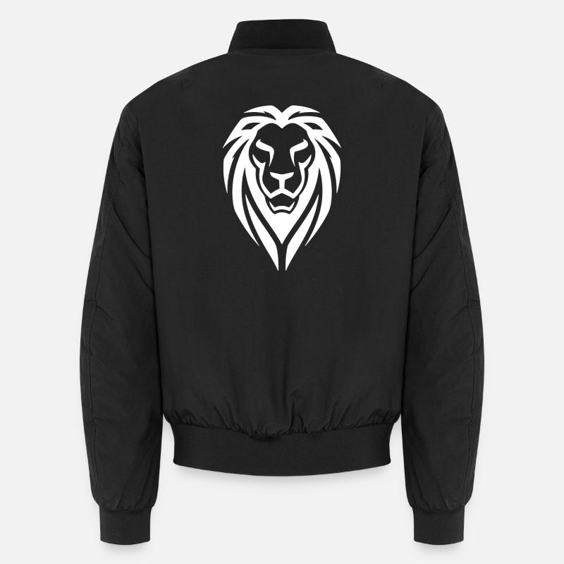 White Lion - Unisex Bomber Jacket - black