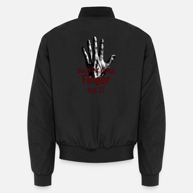Such Dir einen Finger aus!!! - Unisex Bomberjacke - Schwarz