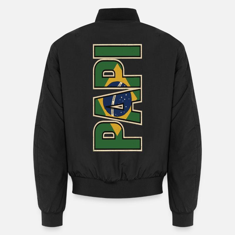PAPI Brasil – Style rétro avec drapeaux Bomber unisexe
