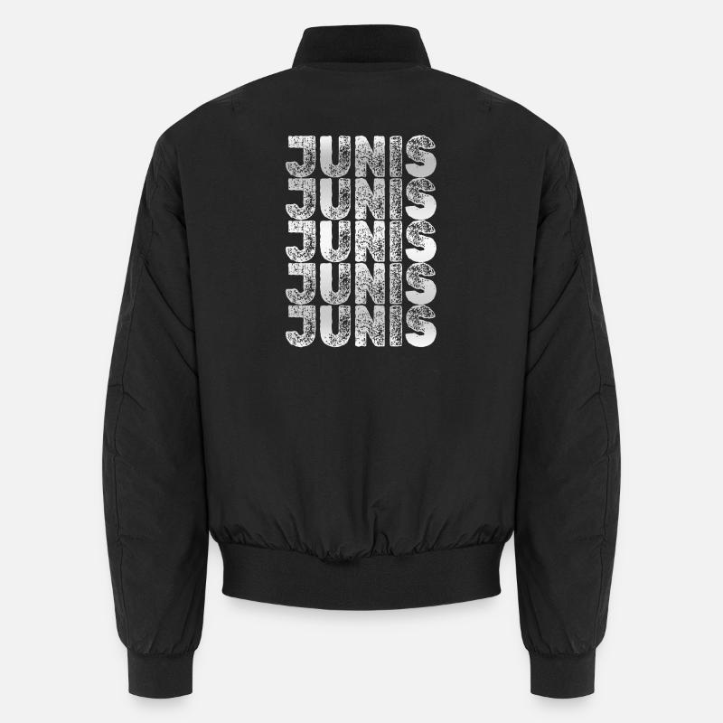 Diagramme typographique JUNIS - Bomber unisexe - noir