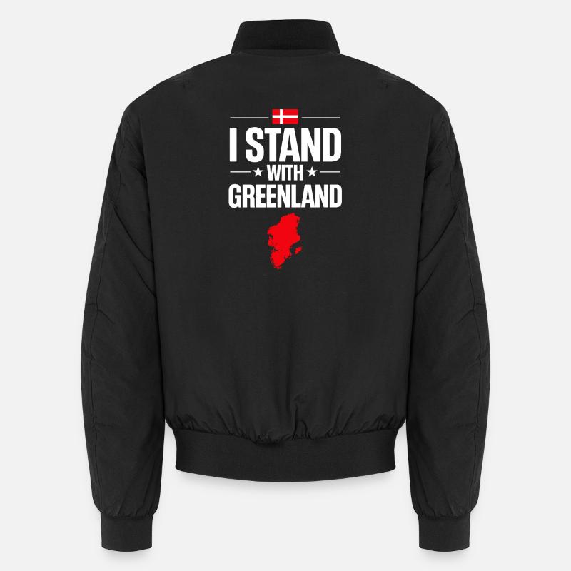 Greenland Flag Card Support Unisex Bomber Jacket