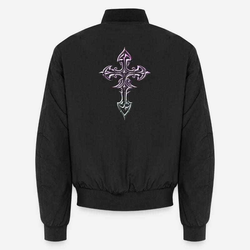 Lavish Celtic Gothic Cross Unisex Bomber Jacket