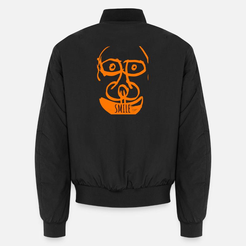 Oranges Doodle-Lächeln Unisex Bomberjacke