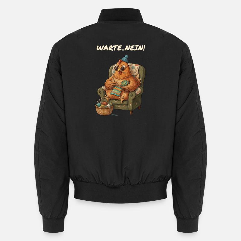 Lustiger Spruch Hühner Mama Unisex Bomberjacke