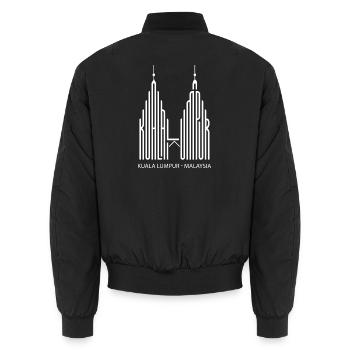 Kuala Lumpur, Malaysia Tour Touristen Malaysia - Unisex Bomberjacke - Schwarz - Hinten - AI Model Male 185 light (185cm)