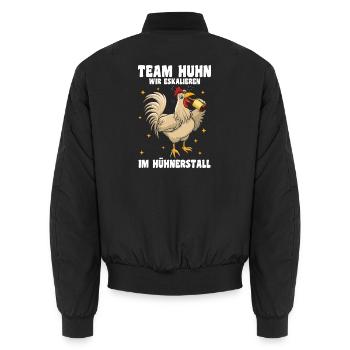 Hühnerflüsterer Huhn Hühnerhalter Hühner - Unisex Bomberjacke - Schwarz - Hinten - AI Model Male 185 light (185cm)
