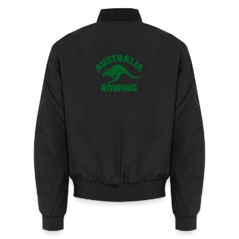 Australia Rowing - Australien Rudern - Känguru - Unisex Bomberjacke - Schwarz - Hinten - AI Model Male 185 light (185cm)