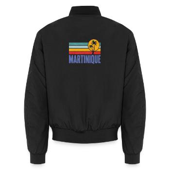Martinique - Karibik - Insel - Frankreich - France - Unisex Bomberjacke - Schwarz - Hinten - AI Model Male 185 light (185cm)