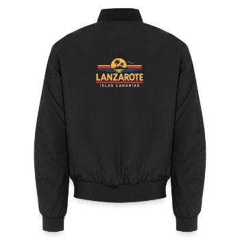 Lanzarote - Canary Islands - Kanaren - Vulkane - Unisex Bomberjacke - Schwarz - Hinten - AI Model Male 185 light (185cm)